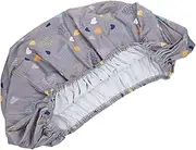 SWOOMEY Mattress Cover Removable Elastic Fitted Sheet for Crib Changing Pad Breathable Skin Friendly with Fun Heart Print Grey Comfortable Sleeping