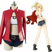 Fate/Apocrypha FA Mordred Outfit Cosplay Costume FA Red Casual Jacket