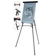 MasterVision Telescoping Tripod Display Easel, Adjusts 35" to 64" High, Metal, B