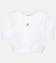 [Vivienne Westwood] Vivienne Westwood Orb cropped cotton jersey T-shirt AU 14 white