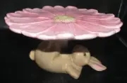 December Diamonds Easter Bunny Dessert Cake Server - 29-29544 Pink Pastel Flower