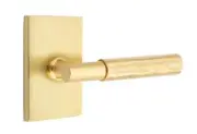 Emtek Select Passage, Rectangular Rosette, T-Bar Stem, Hammered Handle US4 RH