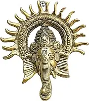 Wonder Care | Ganesha Statue Sculpted in Great Detail in Ivory Antique Finish - Ganesh Idol for Car | Home Decor | Mandir | Gift | Hindu God Idol(Wall_Ganesha)