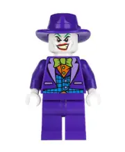 NEW Lego The Joker 76013 Blue Vest, Dark Purple Fedora Super Heroes Minifigure