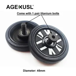 Agekusl 自行車易行輪Bike Easywheel 帶鈦螺栓 55/45mm 用於小布Brompton