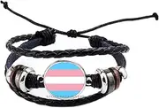 [Gxoloa] Transgender Pride Bracelet,Transgender Flag,Transgender Jewelry, LGBTQ Bracelet,Pride Jewelry,N186