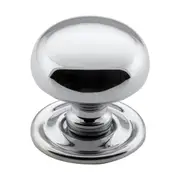 3660 Cupboard Knob Sheet Brass Chrome Plated D32xP28mm