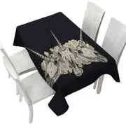 Cool and Scary Unicorn Skulls Tablecloth