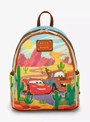 Loungefly Disney Pixar Cars Lightning McQueen & Mater Mini Backpack New Release
