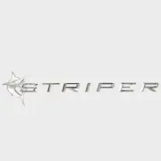 Striper Boat Raised Brand Decal 8154011 | 42 x 10 1/2 Inch Silver