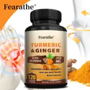 Turmeric Curcumin with Ginger + Bioperine, Joint Pain Max Strength Capsules