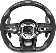 Car Steering Wheel LED Carbon Fiber Compatible With Benz AMG W204 W205 W206 W213 C63 E63 G55 G500 W212 W463 CLS63 Class Auto Parts(Full Set Assembly)