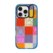 iPhone 16 Pro Impact Ring Stand Case MagSafe Compatible emotional grid by ana leovy