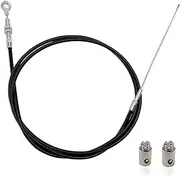 Nowkont 1 PC Car Throttle Control Assembly, Looped 71-inch Throttle Control Cable with Sleeve Cable, Modification Replacement Repair Parts, Suitable for Most Cars, Karts, and Bicycles (Black)