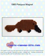 Platypus Magnet - Plastic Canvas Pattern or Kit