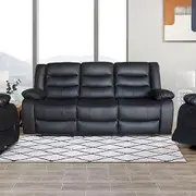 Fantasy Recliner Pu Leather 3R Black