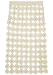 Wales Bonner Stanza Crochet Midi Skirt - Ivory - S (UK8-10 / S) S (UK8-10 / S)