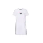 FILA 女吸濕排汗短袖針織洋裝-白色 5DRX-1717-WT