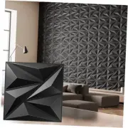 12 Pack 3D Wall Panels for Interior Wall Decor,PVC 12 Pack (11 Sq.Ft.) Black