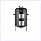 17-Inch Heavy-Duty Steel Charcoal Smoker with Dual Access for Outdoor Grilling