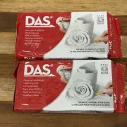 2 LOT DAS Self Hardening Sculpting Modeling Clay White 2.2 lb Air Dry No Bake