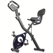 NNETM Ultra-Quiet Foldable X-Bike with Heart Rate Monitor & LCD Display(Blue)