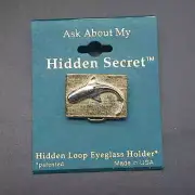 Shark Pin Brooch Eye Glass Holder Hidden Loop Drop Down Esther Fuhrman NOS
