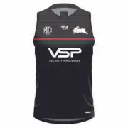 South Sydney Rabbitohs Training Singlet Size Medium - 5XL Black NRL Classic 24
