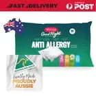 Good Night Allergy-Friendly Medium Pillows 2 Pack, Antimicrobial, Cotton Cover