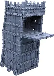 Siege Tower Medieval Battle Scatter Terrain Fantasy Historical Miniatures, Wargames Watchtower Fantasy Empire Figures