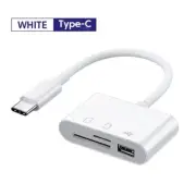 3 in 1 OTG USB Type C Adapter Cable TF CF SD Memory Card Reader Writer Compact F