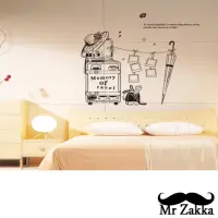 在飛比找momo購物網優惠-【Mr.Zakka】風尚生活 創意風格DIY可移式壁貼(旅行