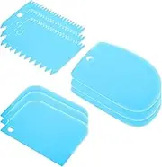 FUNOMOCYA 15pcs Cream Scraper Cake Decorating Smoother Baking Tools Dough Scraper Cake Scraper Butter Scraper Fondant Bakery Tools Cake Decorating Utensils Cake Icing Cake Tools Blue Plastic