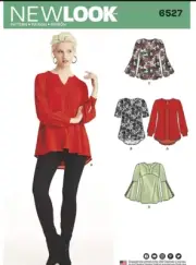 New Look Pattern 6527 Uncut smock peasant blouse Shirt Top 8 to 20