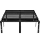 Full Size Metal Bed Frame - 16 Inch Heavy Duty Bedframe Black Basic Steel