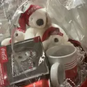 Coca-Cola Collectable Bears, Mug, Coke, Polar Bear Ornament In Basket
