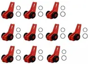 2X 10 Pieces Fishing Hook Holder Fishing Rod Hook Holder with 2 Rubber O-Rings Bait Holder Fishing Accessories Hook Holder for Bait Hook Holder