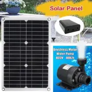 Garden Decoration 20W Solar Panel Fish Water Pool Kit 12V System Charging Cable