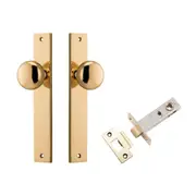 Iver Cambridge Door Knob on Rectangular Backplate Passage Kit