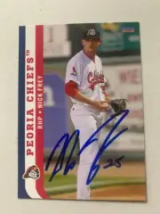 Nick Frey 2016 Signed Peoria Chiefs Team Card