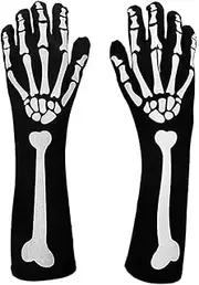 [outret] Halloween Skeleton Gloves Skull Face Mask Scary Gloves Paw Horror Halloween Decoration Pr Party for Men Women Cosplay D0H2