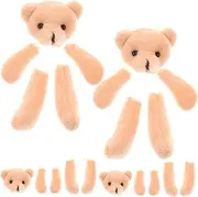 Beatifufu 4pcs DIY Bear Accessories Party Tags and Mini Stuffed Animals Ornament Wool Material Fuzzy Small Decorations Felt Cute Unfinished Fluffy Mini Stuffed Bears Pp Cotton