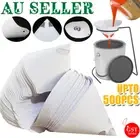 Up to 500pcs 100 Micron Fine Paint Paper Strainers Sieve Filter Nylon Mesh Net