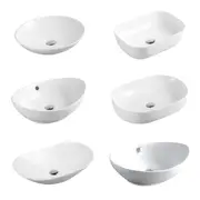 ACA Bathroom Ceramic Basin Above Counter Top Wash Bowl Vanity Sink Gloss White