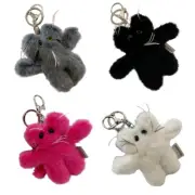 Lovely Cartoon Keychain Creative Bear Doll Bag Pendant Plush Keyring Backpack