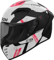 Airoh Connor Omega, full face helmet , color: Matt Black/Light Grey/Red , size: M