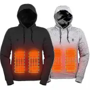 Heated Hoodies,usb Electric Heating Lightweight Hooded Sweatshirts Jacket Black XL