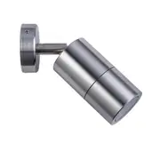 Pillar Light Single Adjustable 12V MR16 Titanium IP65 Round Back Plate