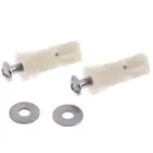 2xToilet Seat Hinges Screws WC Hole Fixing Fit Toilet Seats Hinges Repair To TAI