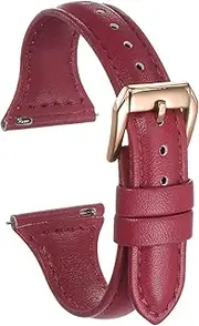 [HARFINGTON] Multi-color Genuine Leather Watch Band Quick Release Elegant Slim Thin Top Grain Replacement Wristband Strap for Watch & Smartwatch